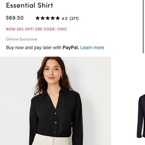 Gently used size XS Ann Taylor essentials shirt
